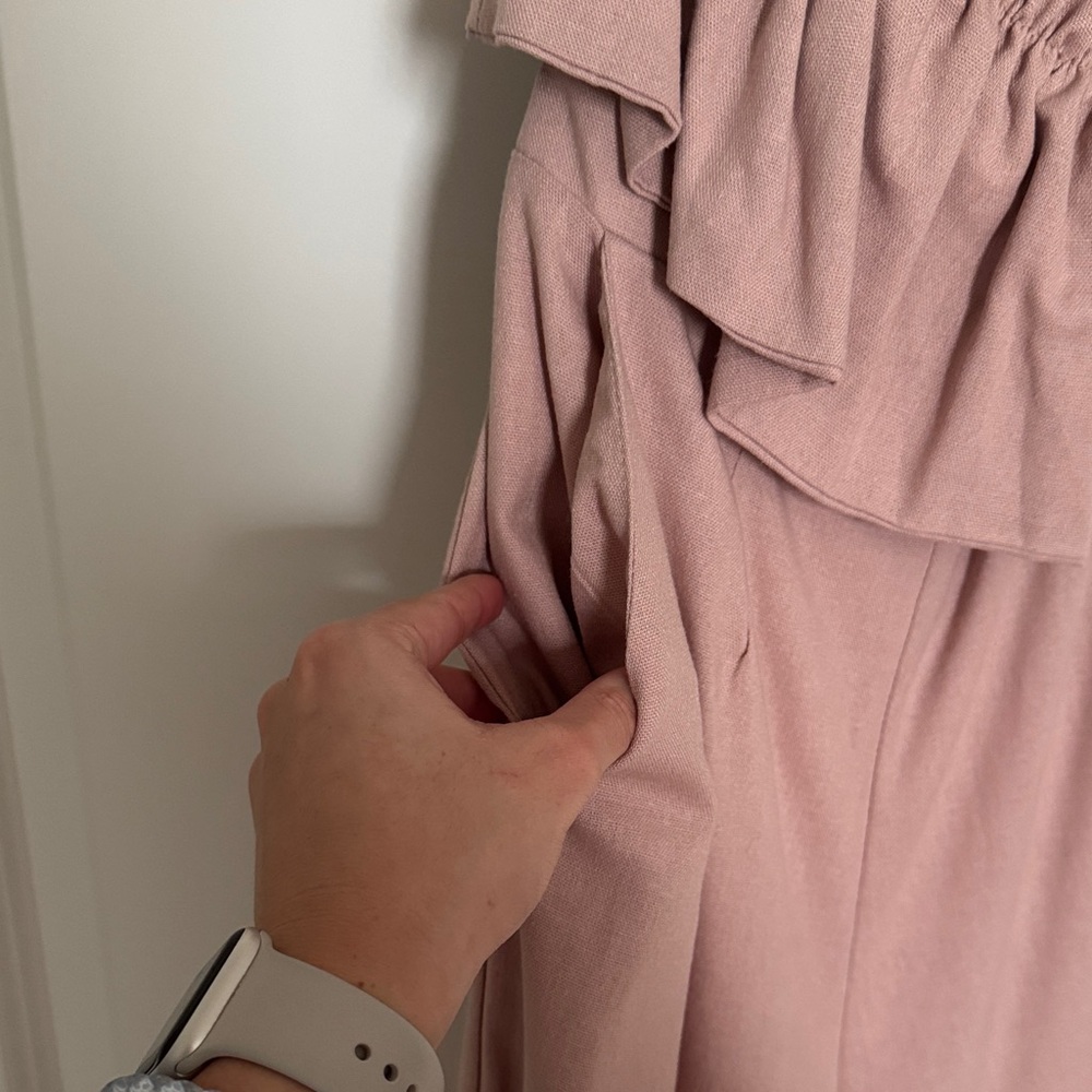 Aura Blush Ruffle Jumpsuit - Picture 3 of 8